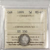 1899 Canada 5-cents ICCS Certified MS62 (EY 350)