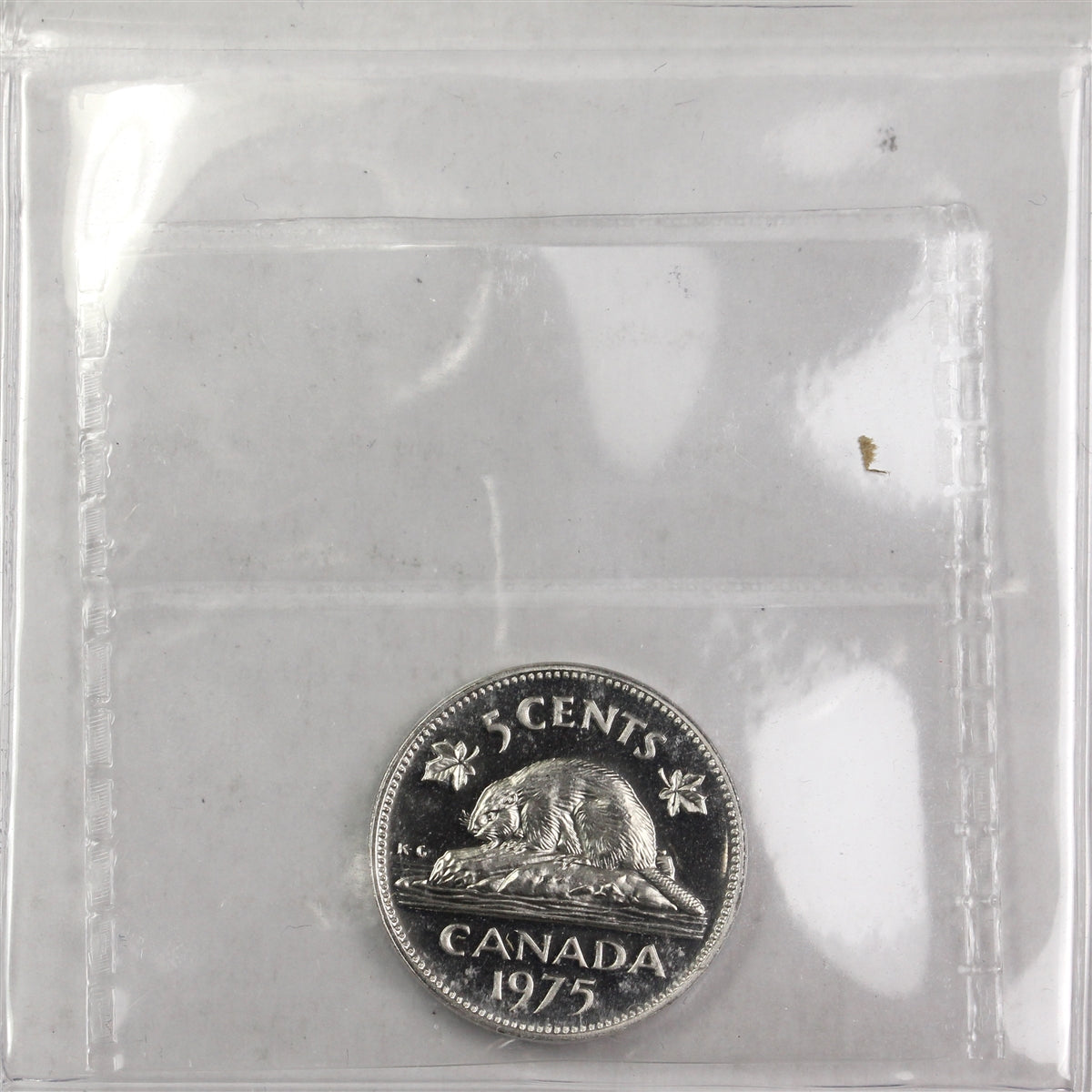 1975 Canada 5-cents ICCS Certified PL66 UHC