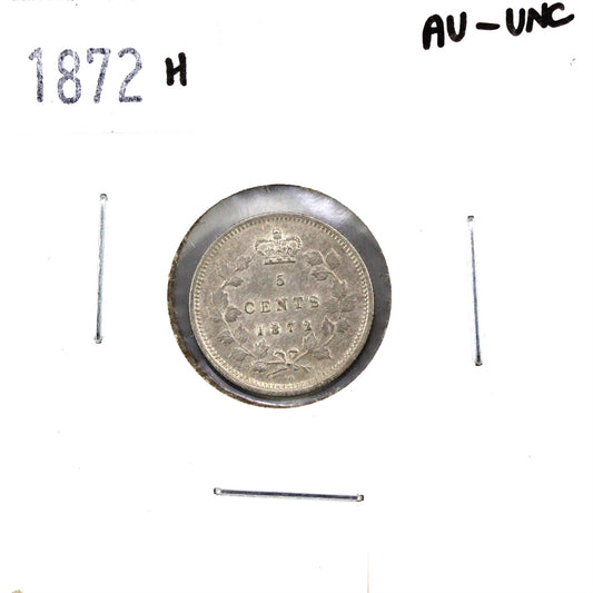 1872H Canada 5-cents AU-UNC (AU55) $