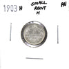 1903H Small Recut H Canada 5-cents Almost Uncirculated (AU50) $