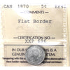1870 Flat Border Canada 5-cents ICCS Certified EF40
