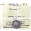 1880H Obverse 2 Canada 5-cents ICCS Certified F15