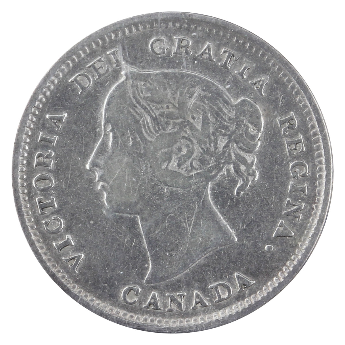 1884 Near 4 Canada 5-cents ICCS Certified F12