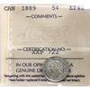 1889 Canada 5-cents ICCS Certified EF40