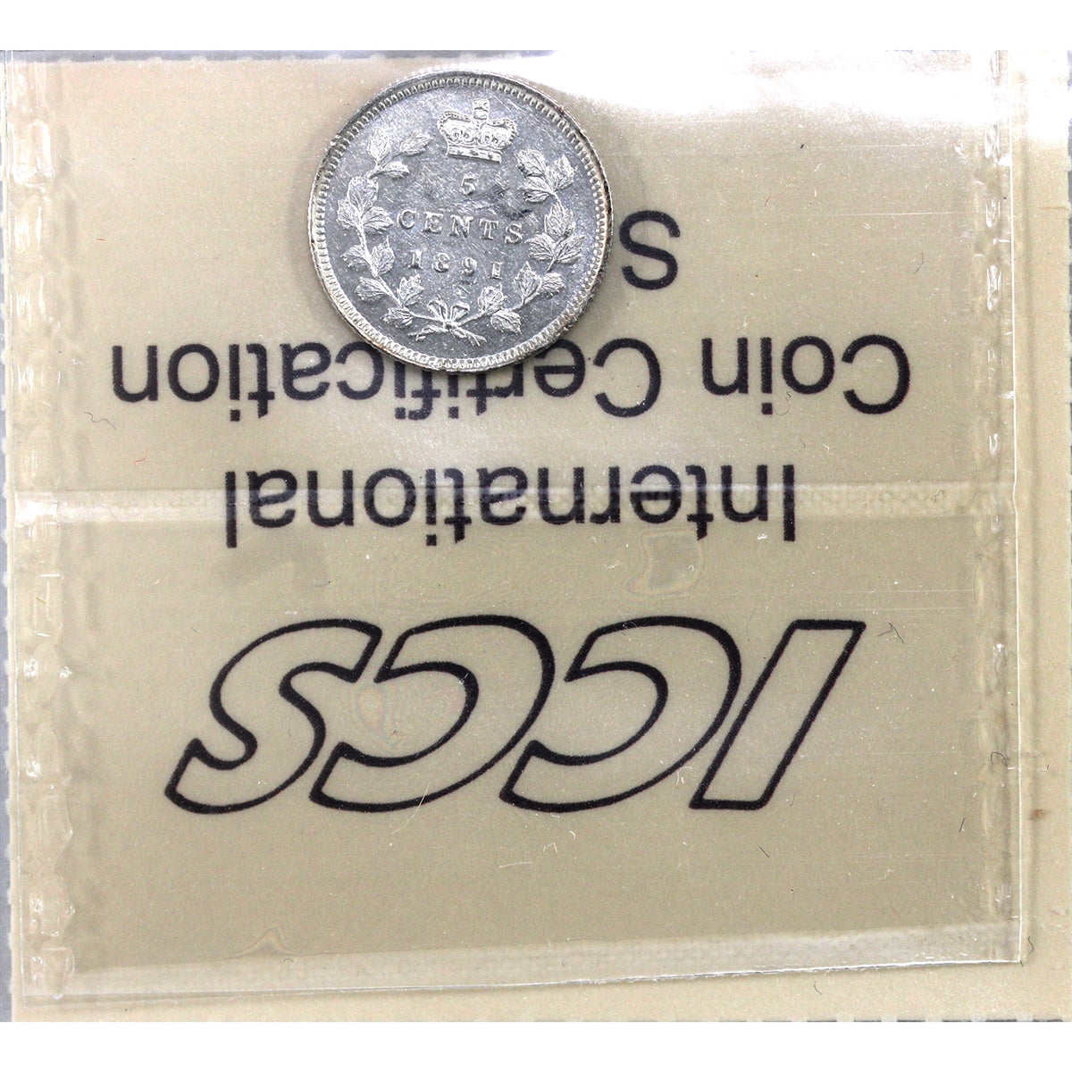 1891 Obverse 5 Canada 5-cents ICCS Certified MS60 (XDM 284)
