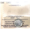 1901 Canada 5-cents ICCS Certified MS62