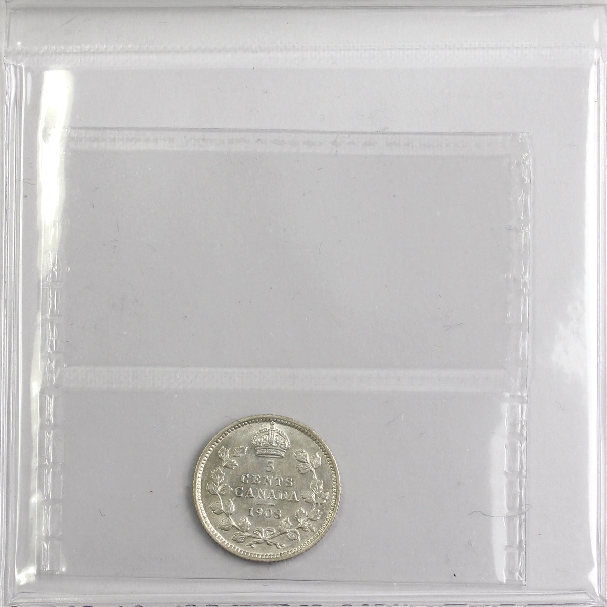 1908 Large 8 Canada 5-cents ICCS Certified EF45
