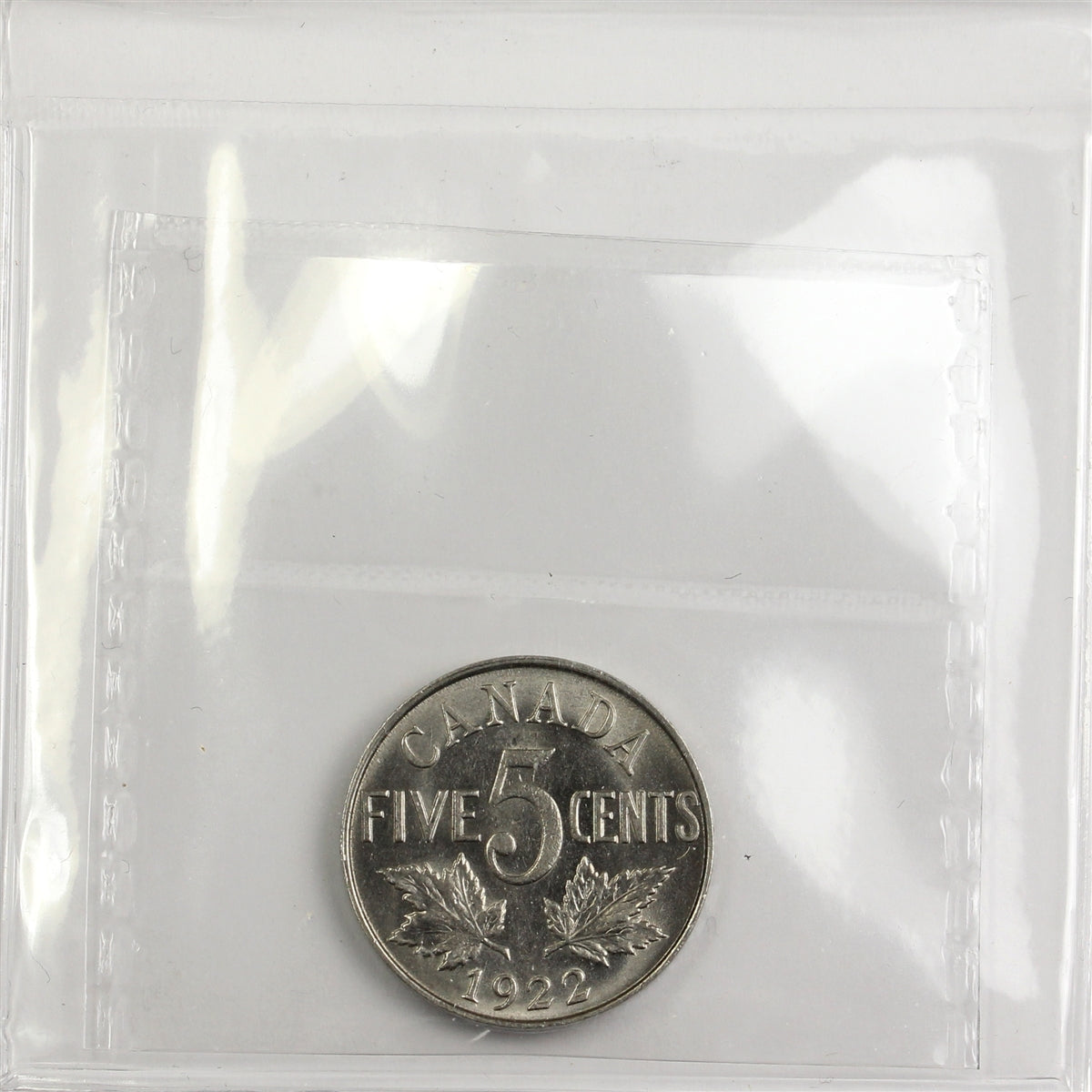 1922 Far Rim Canada 5-cents ICCS Certified MS63 (XEZ 792)