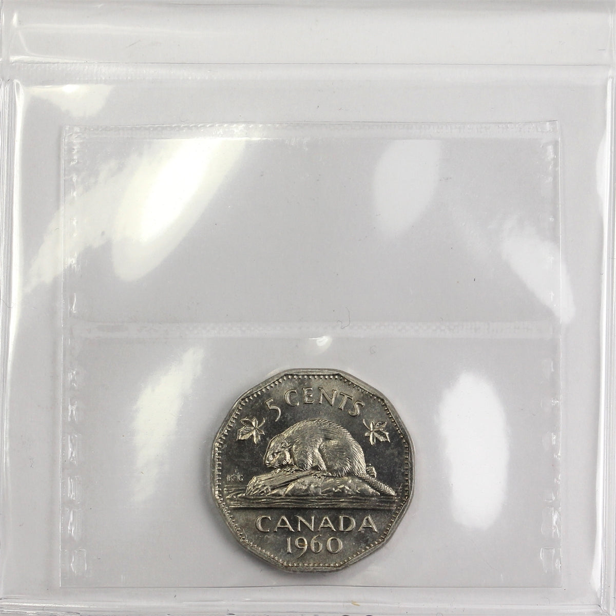 1960 Canada 5-cents ICCS Certified PL-65