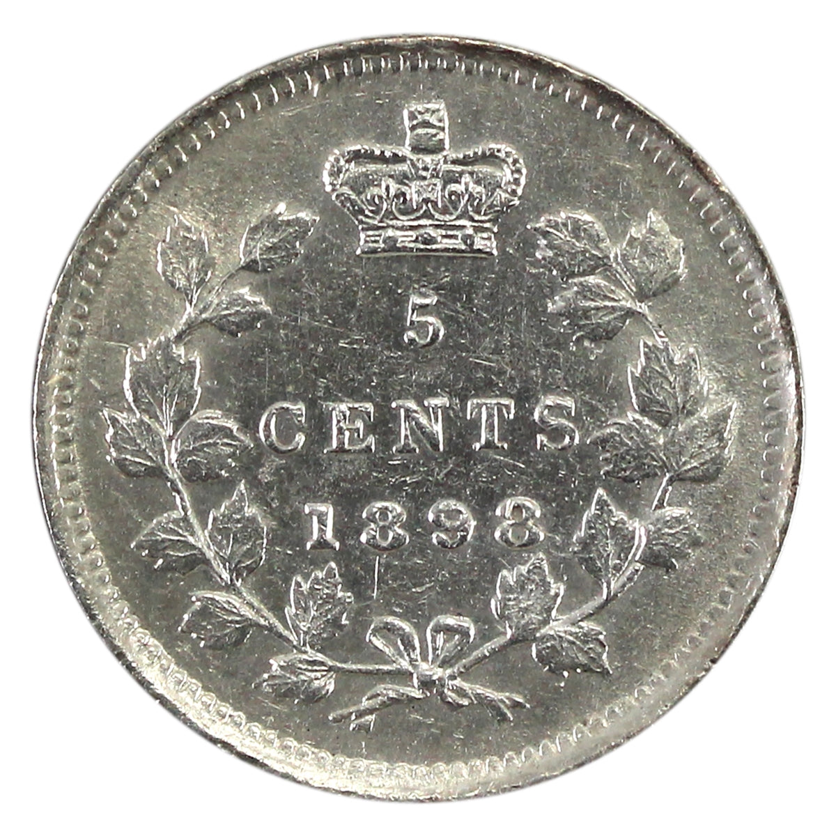 1898 Canada 5-cents Almost Uncirculated (AU50) $