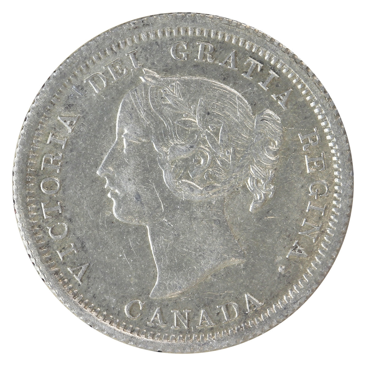 1858 Small Date Canada 5-cents ICCS Certified EF45