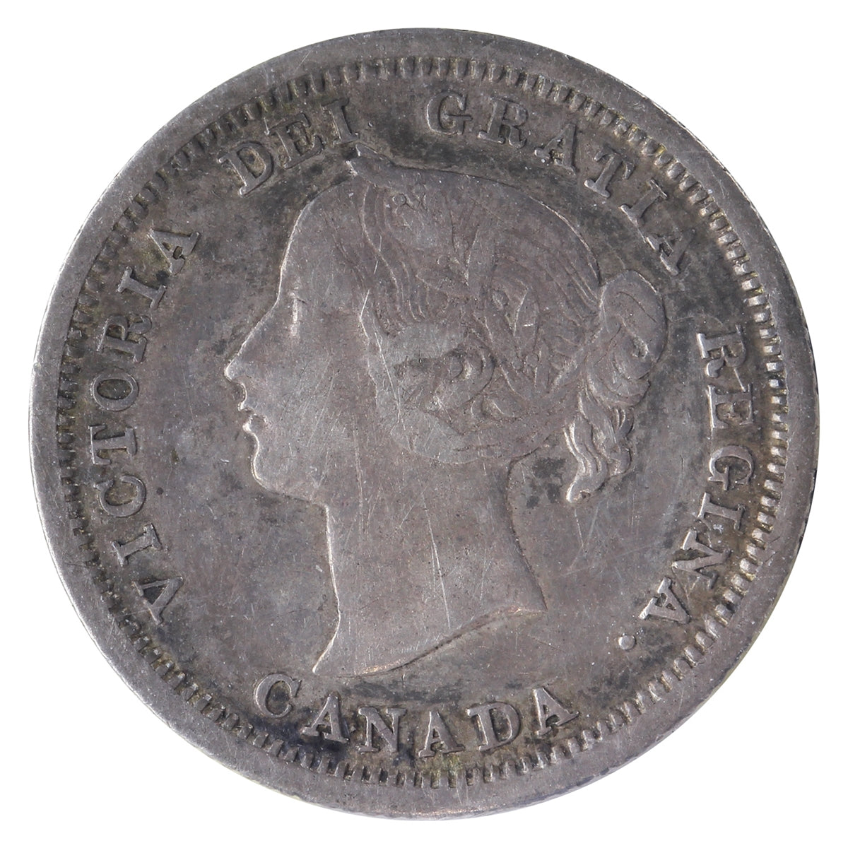 1858 Large Date Canada 5-cents ICCS Certified F15