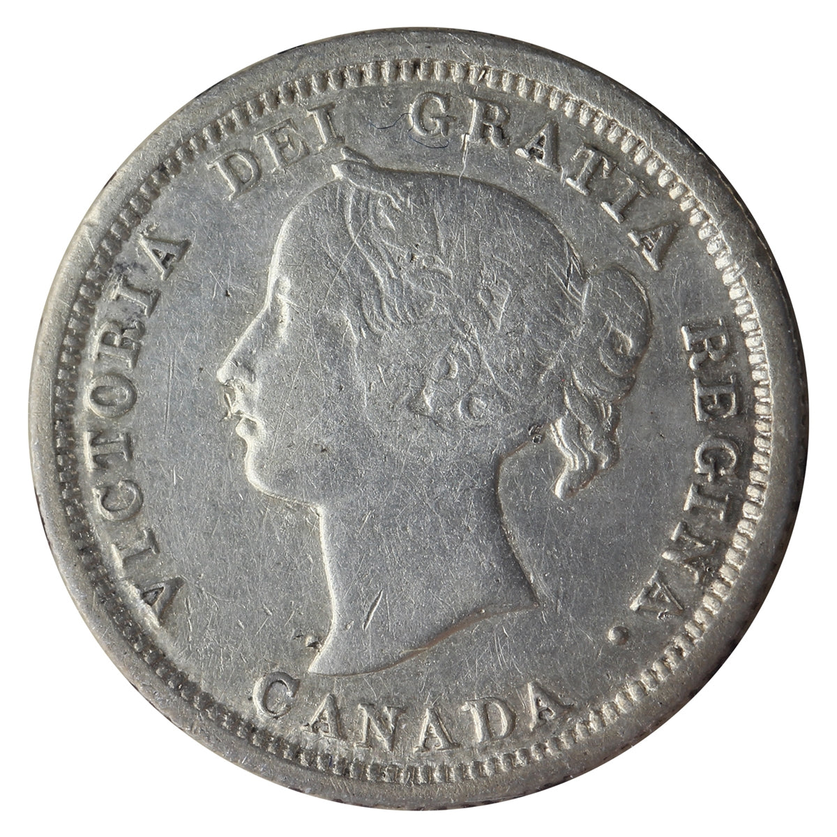 1870 Flat Border Canada 5-cents ICCS Certified F15