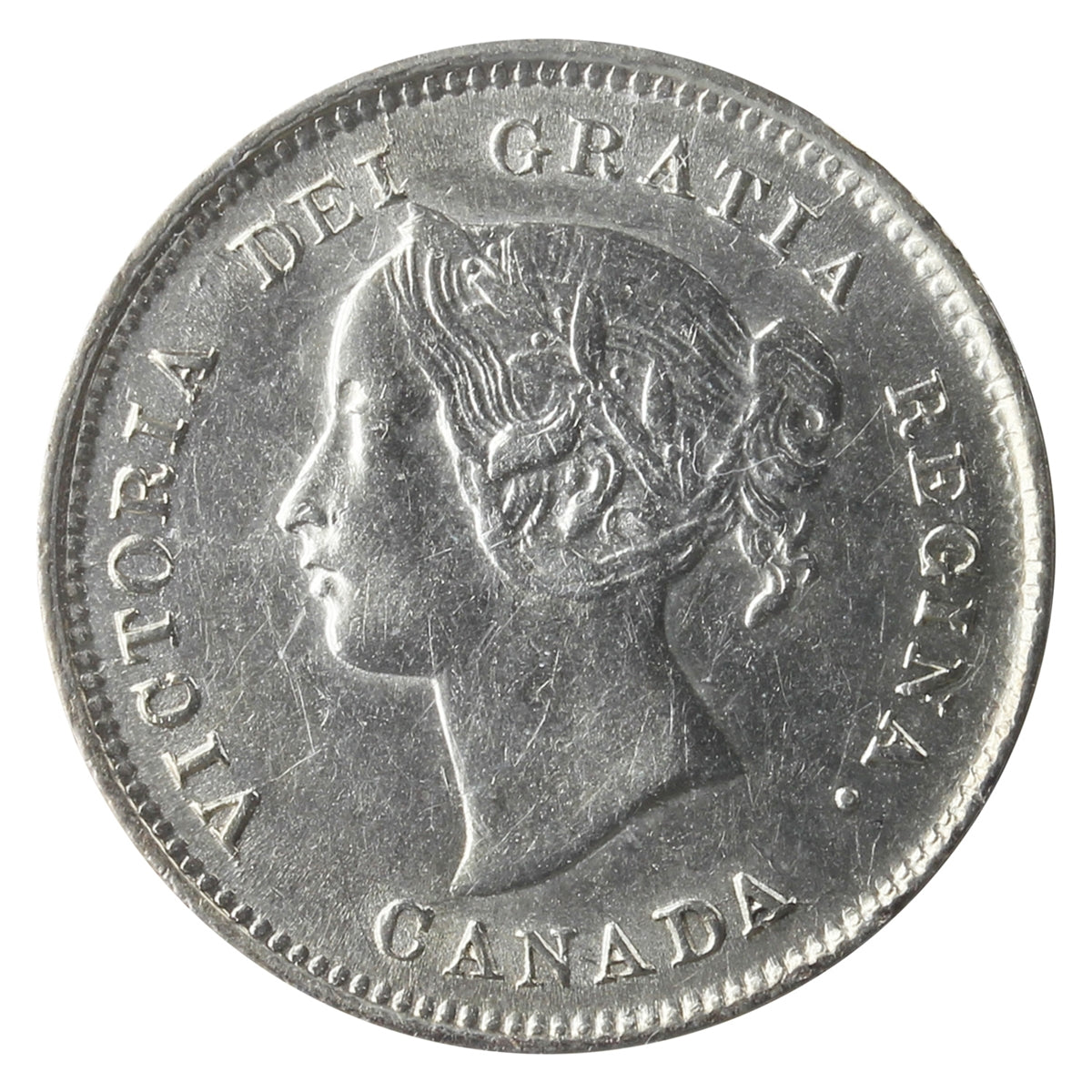 1874H Crosslet 4 Canada 5-cents ICCS Certified EF40
