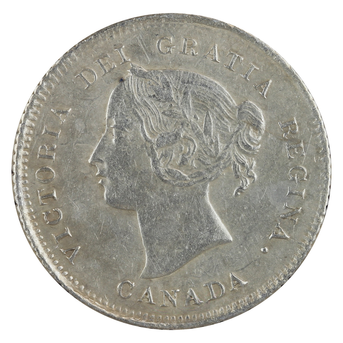 1875H Small Date Canada 5-cents ICCS Certified VF20