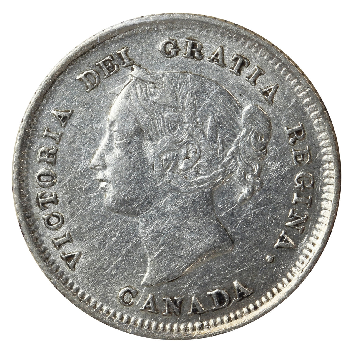 1880H Obv. 3 Canada 5-cents ICCS Certified VF30