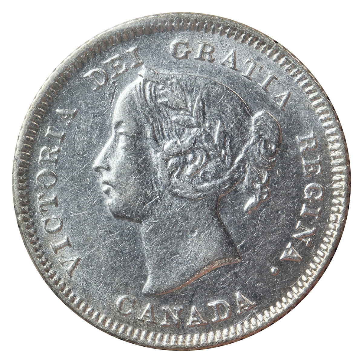 1883H Obv. 5 Canada 5-cents ICCS Certified EF40