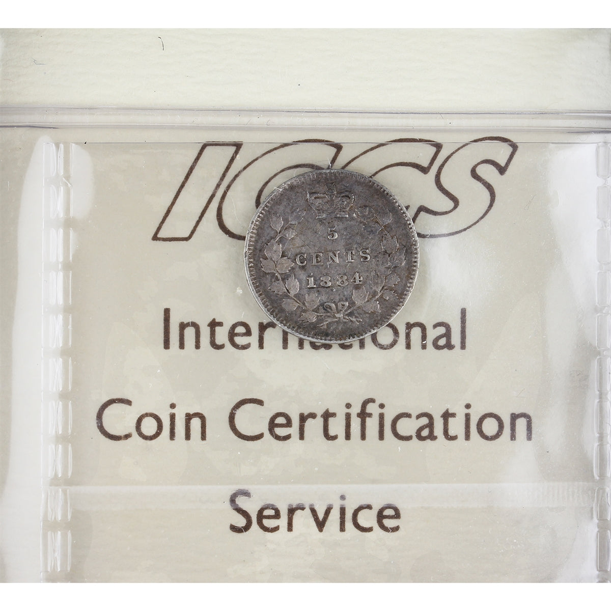 1884 Near 4 Canada 5-cents ICCS Certified VF20