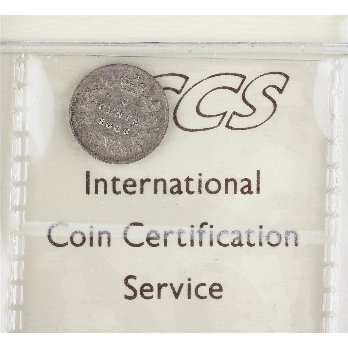 1886 Small 6 Canada 5-cents ICCS Certified VF30