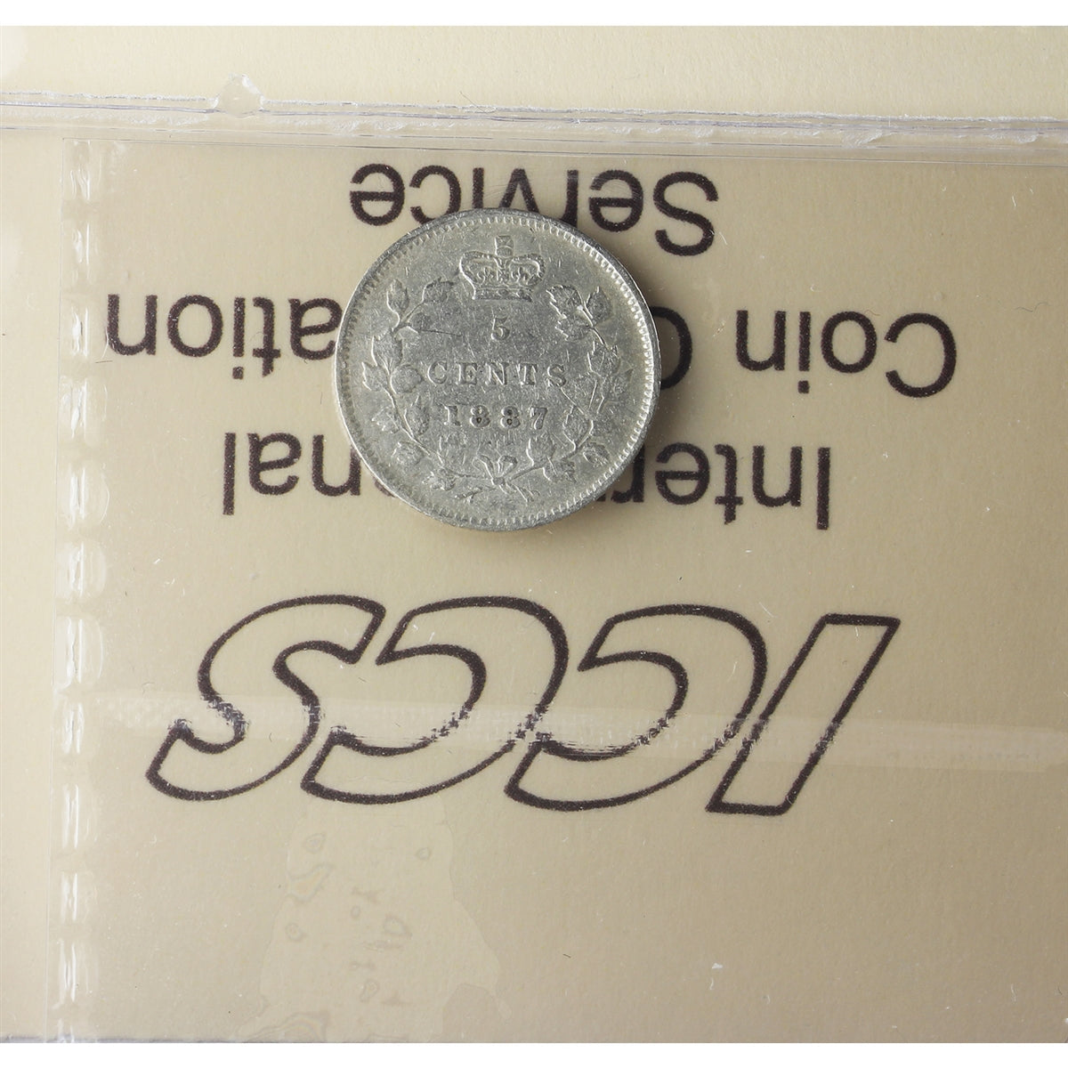 1887 7/7 Canada 5-cents ICCS Certified F15