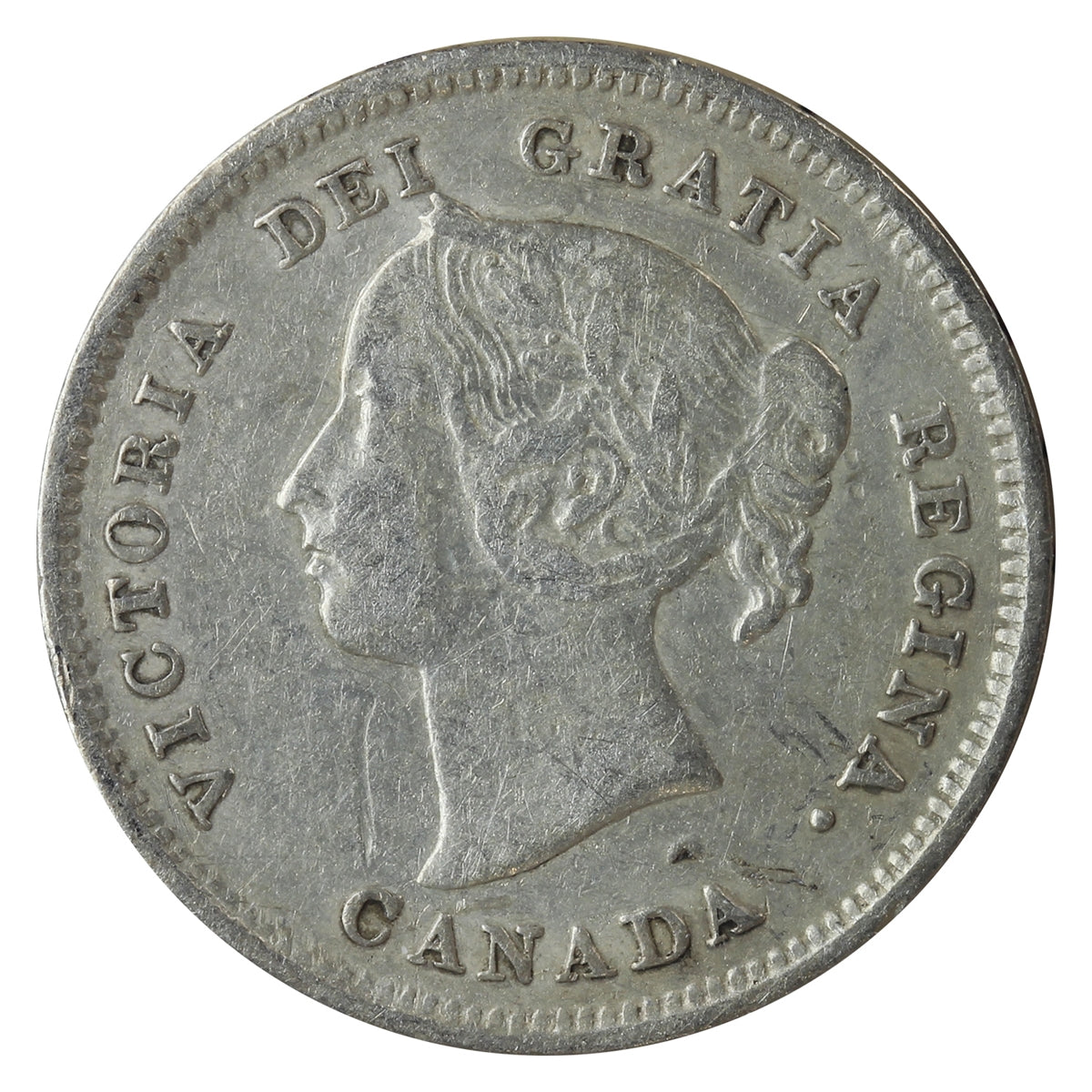 1887 7/7 Canada 5-cents ICCS Certified F15