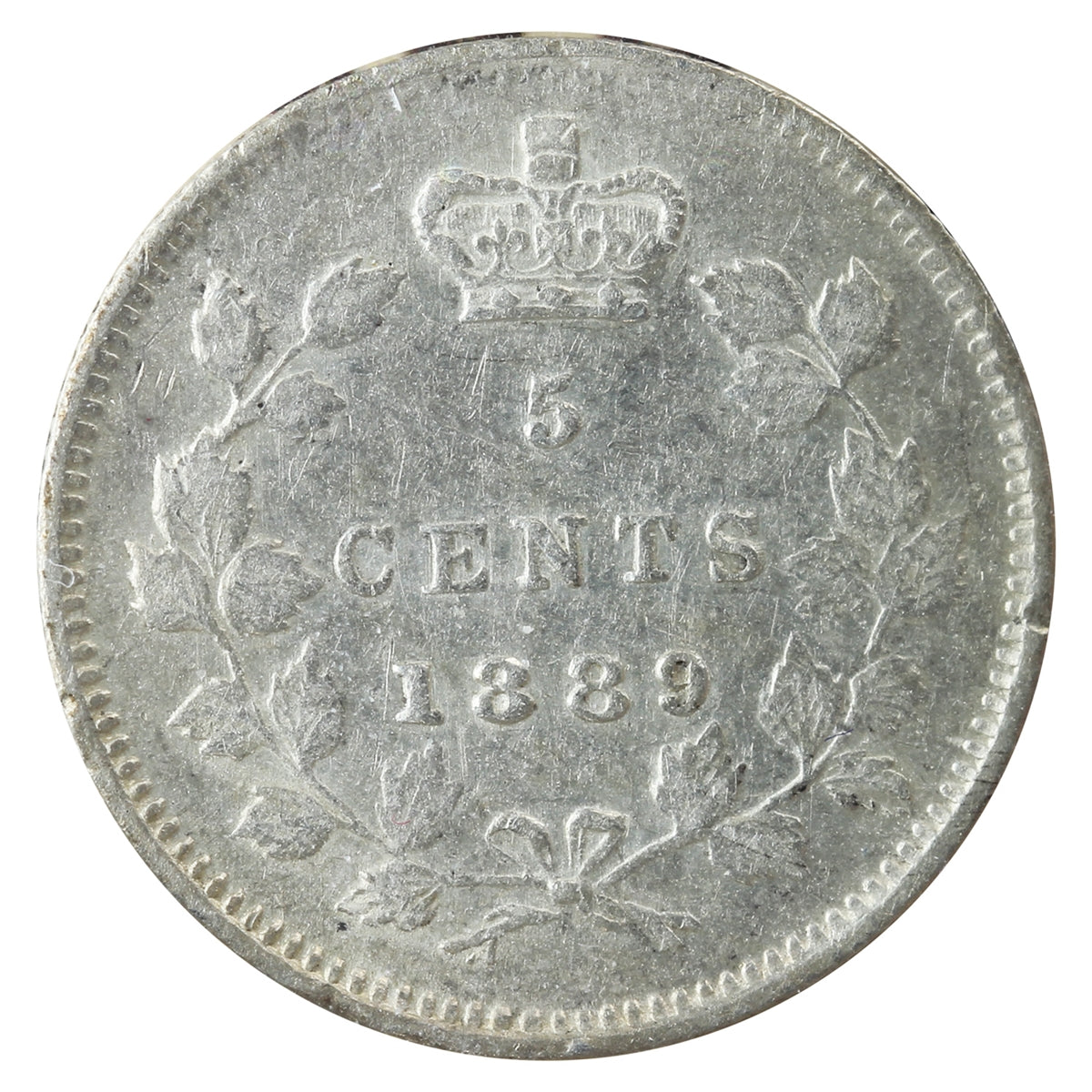 1889 Canada 5-cents ICCS Certified VF30