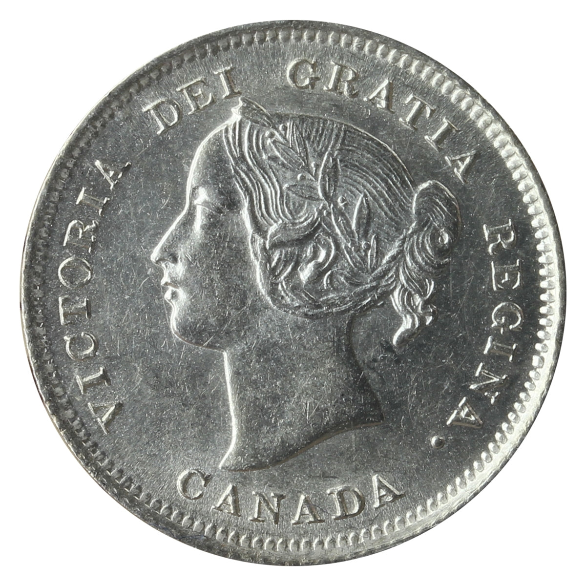 1899 Canada 5-cents ICCS Certified AU58