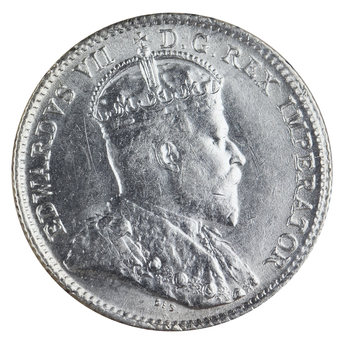 1907 Canada 5-cents ICCS Certified AU55