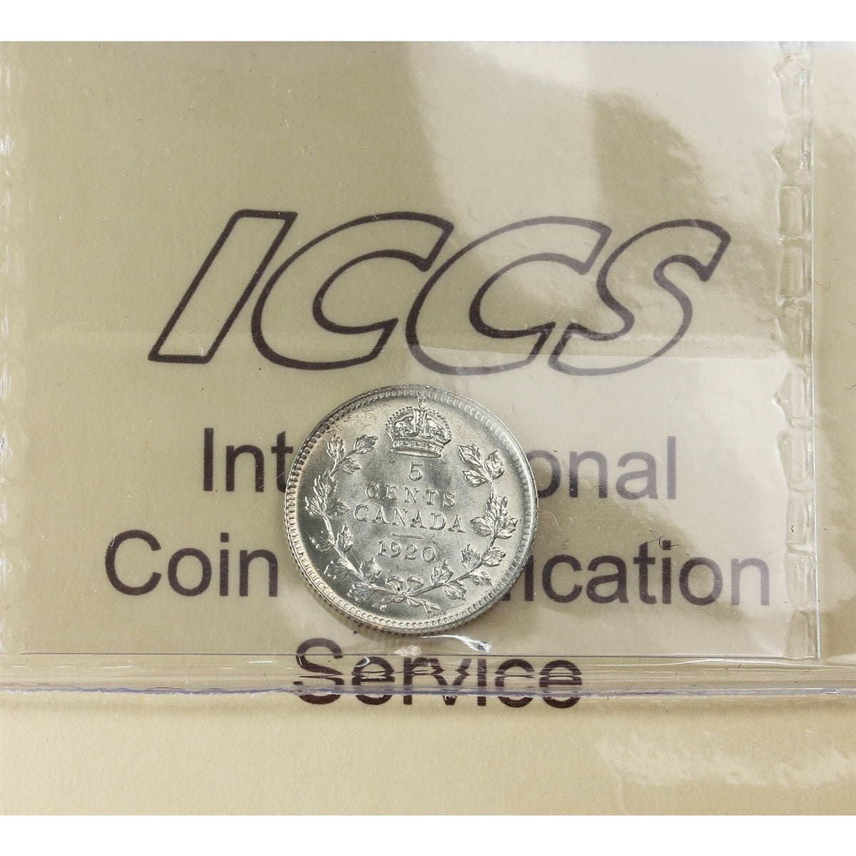 1920 Canada 5-cents ICCS Certified MS64