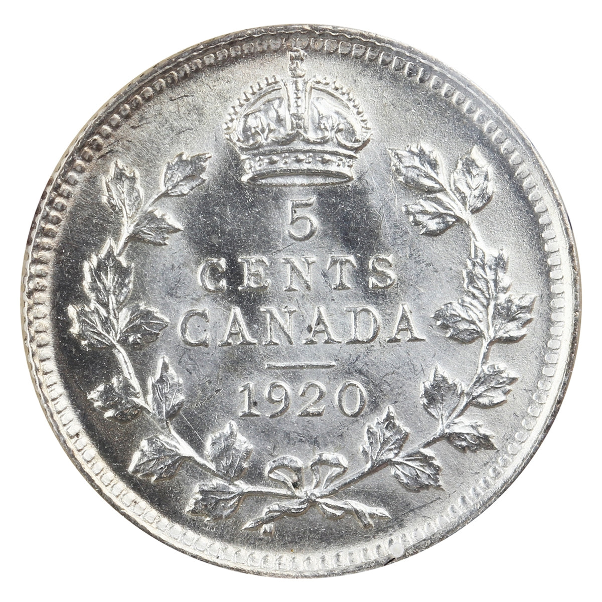 1920 Canada 5-cents ICCS Certified MS64