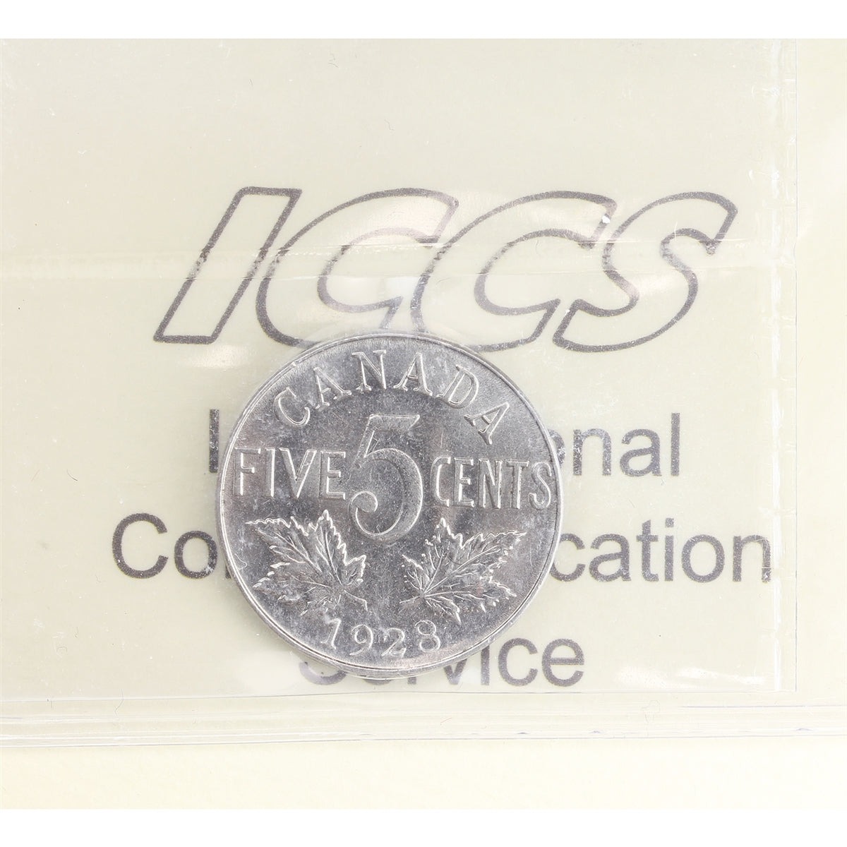 1928 Canada 5-cents ICCS Certified MS64 (XXP 872)