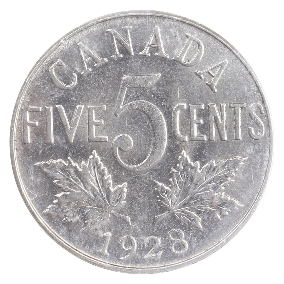 1928 Canada 5-cents ICCS Certified MS64 (XXP 872)
