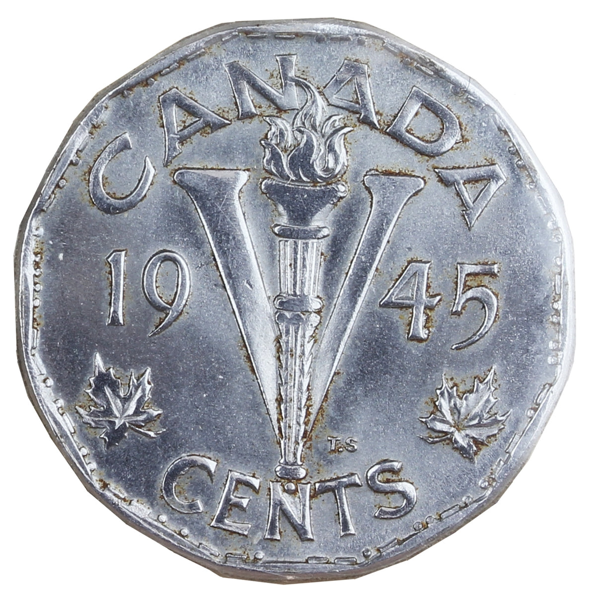 1945 Canada 5-cents ICCS Certified MS66