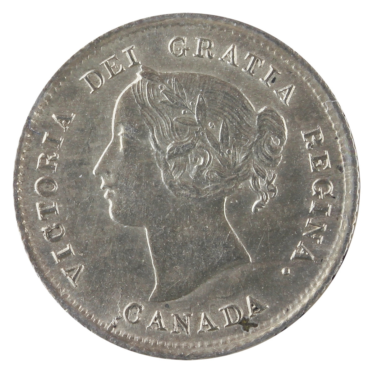 1874H Crosslet 4 Canada 5-cents ICCS Certified EF45