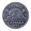 1951 High Relief Canada 5-cents ICCS Certified EF40 (RQ 075)