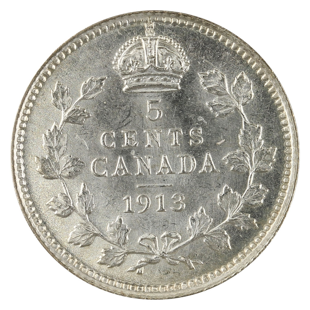 1913 Canada 5-cents UNC+ (MS62)