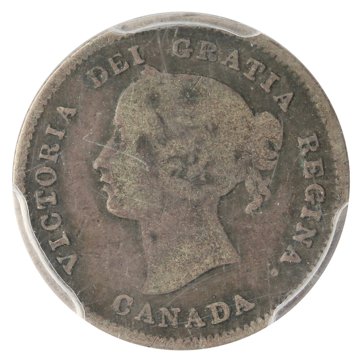 1875H Large Date Canada 5-cents PCGS Certified VG8