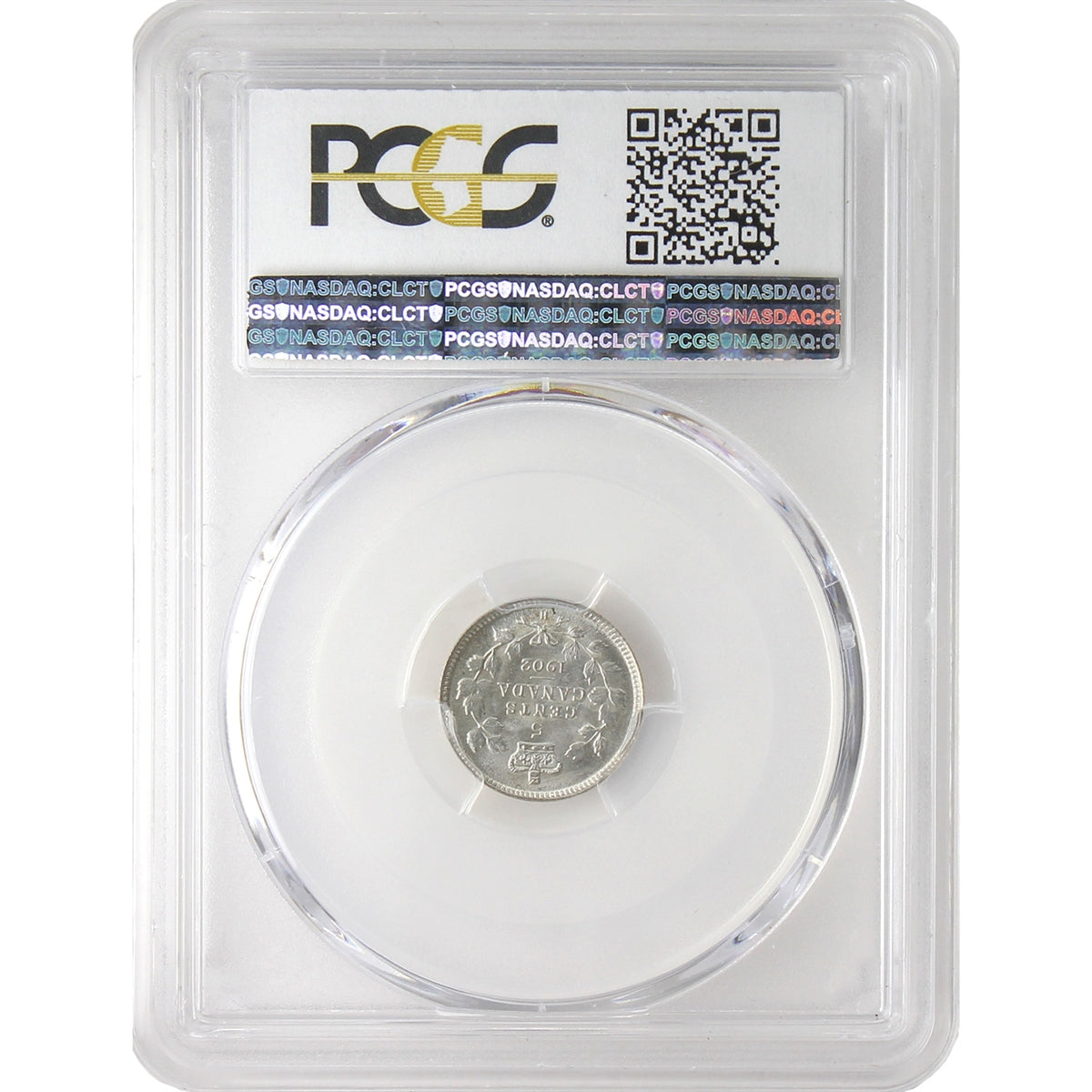 1902H Small H Canada 5-cents PCGS Certified MS63