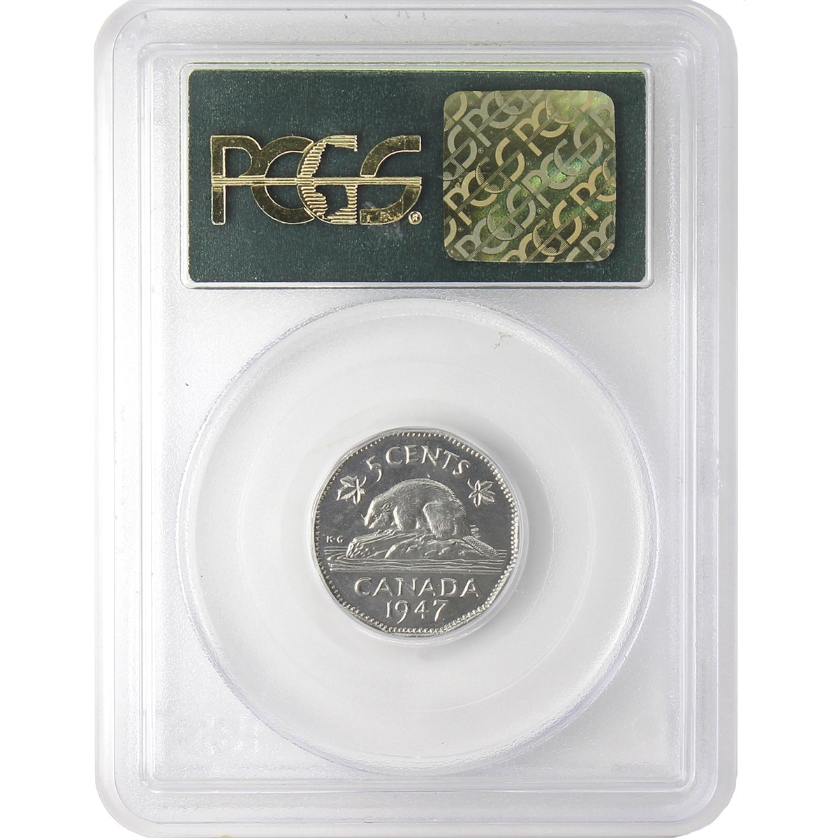 1947 Dot Canada 5-cents PCGS Certitifed MS64 $