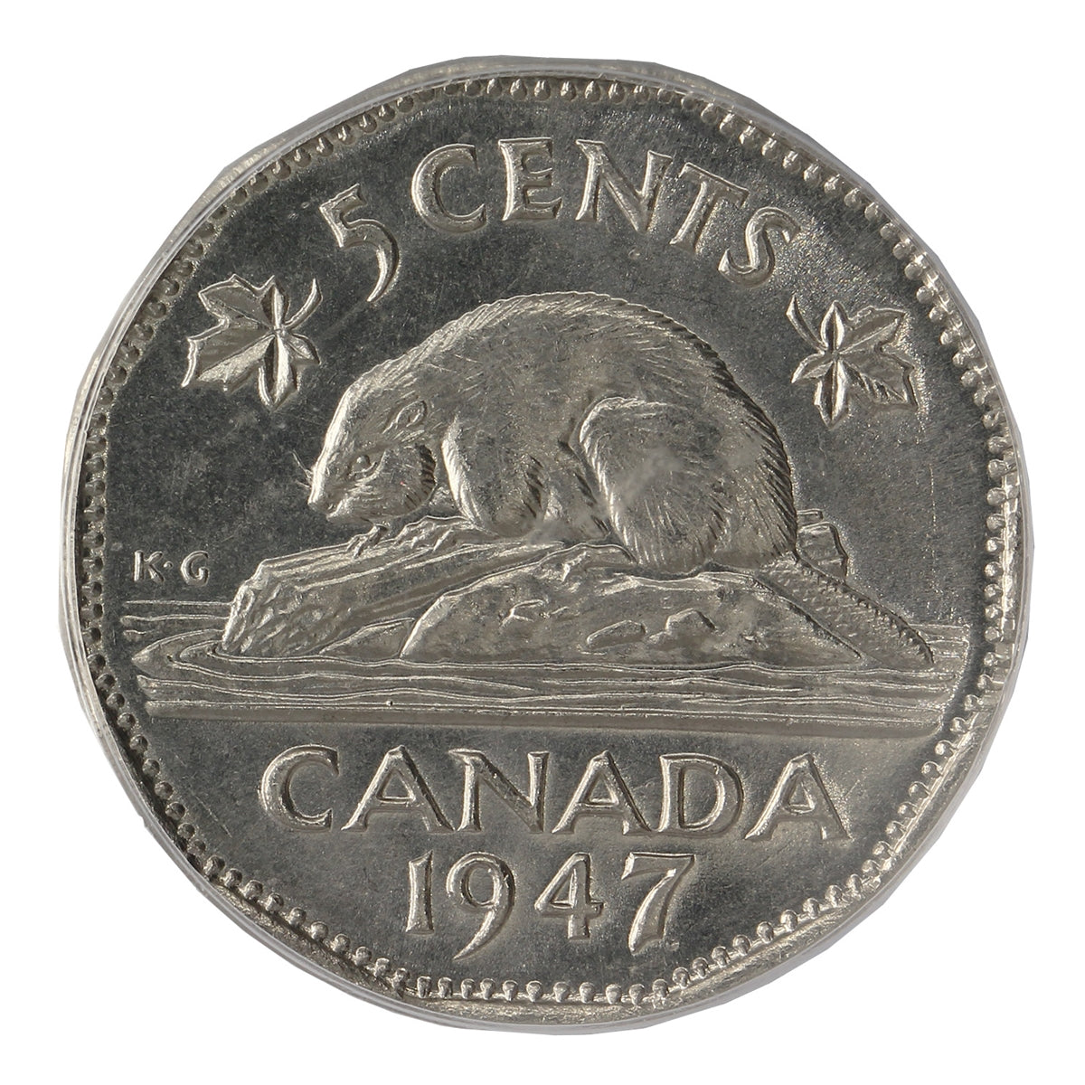 1947 Dot Canada 5-cents PCGS Certitifed MS64 $
