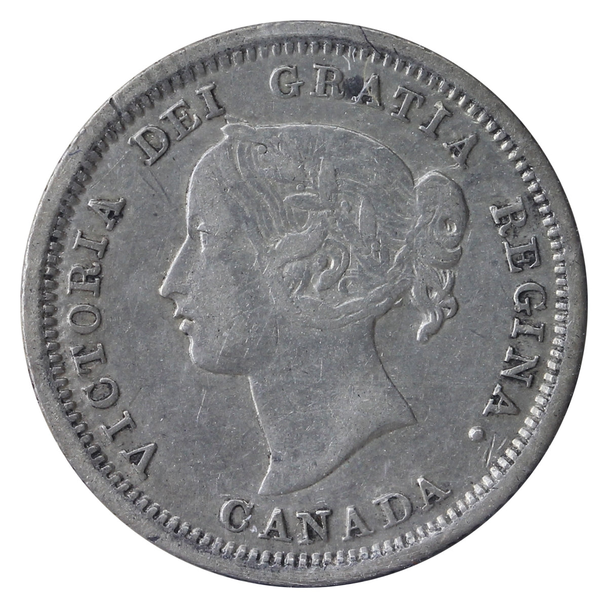 1858 Large Date 5-cents ICCS Certified VF20