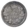 1858 Large Date 5-cents ICCS Certified F12