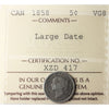 1858 Large Date 5-cents ICCS Certified VG8