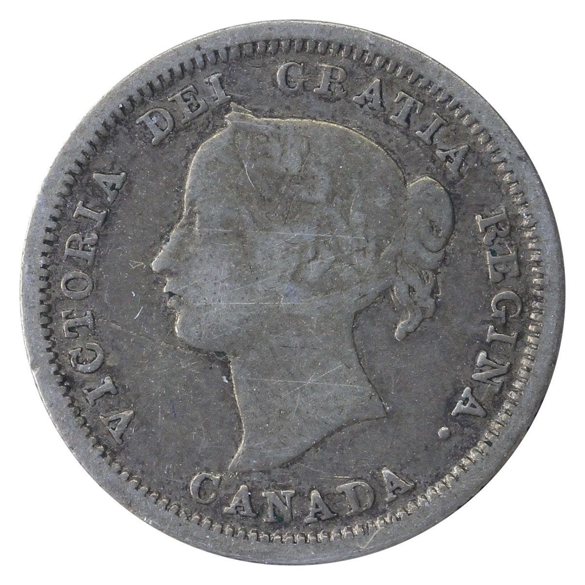 1858 Large Date 5-cents ICCS Certified VG8