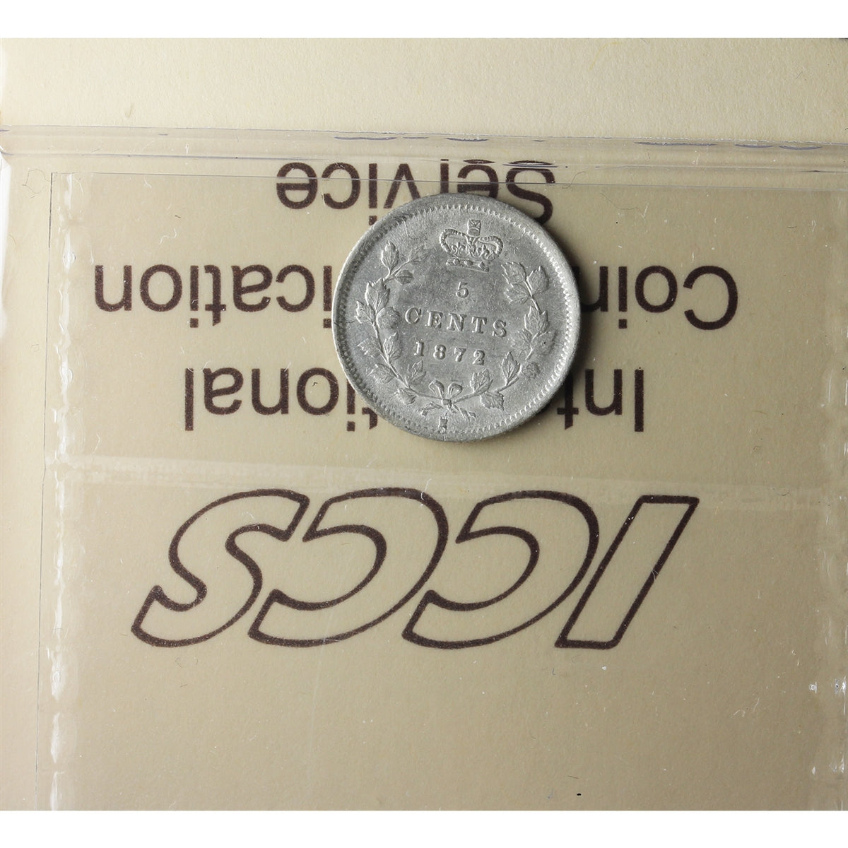 1872H Canada 5-cents ICCS Certified EF45