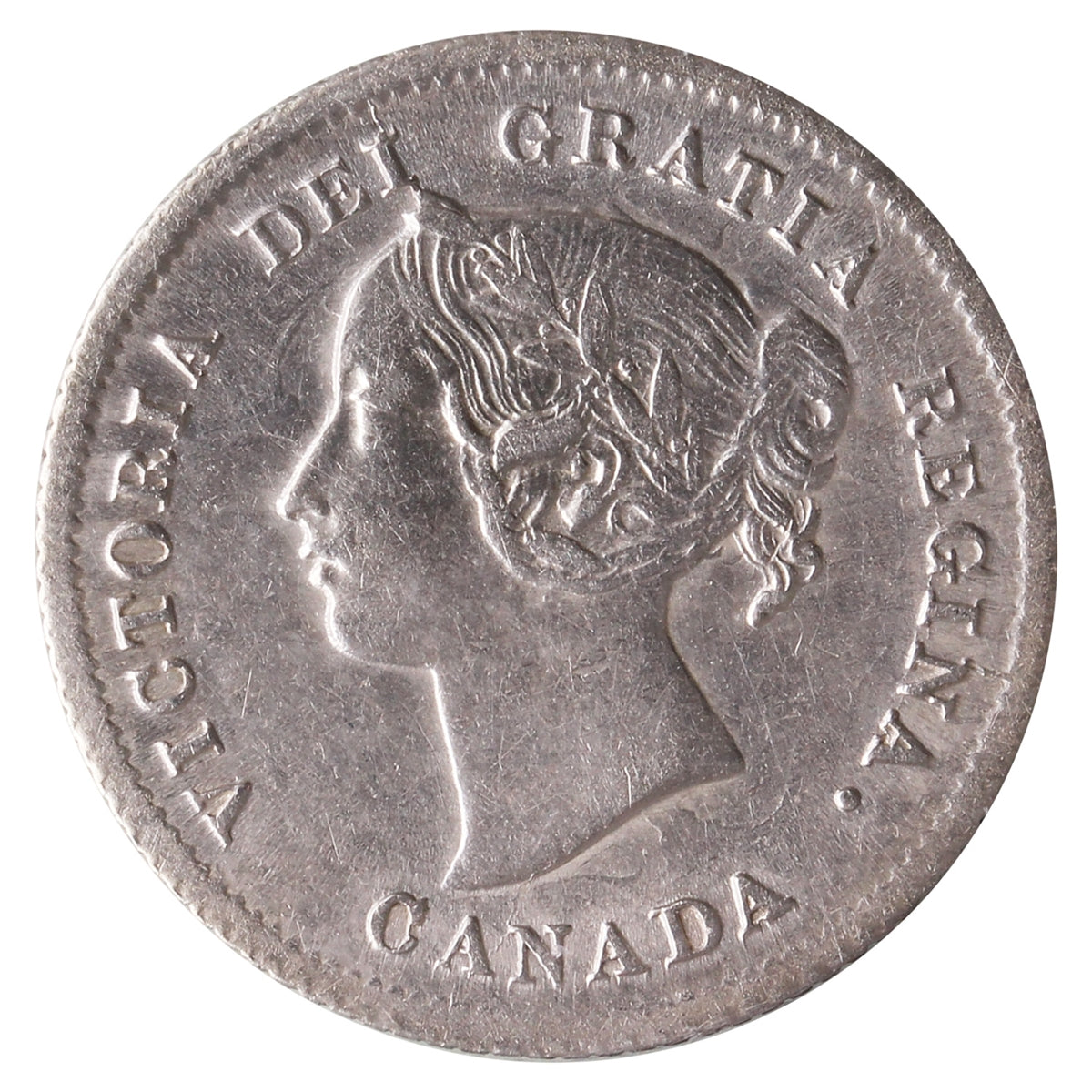 1874H Plain 4 Canada 5-cents Prestige Certified EF40