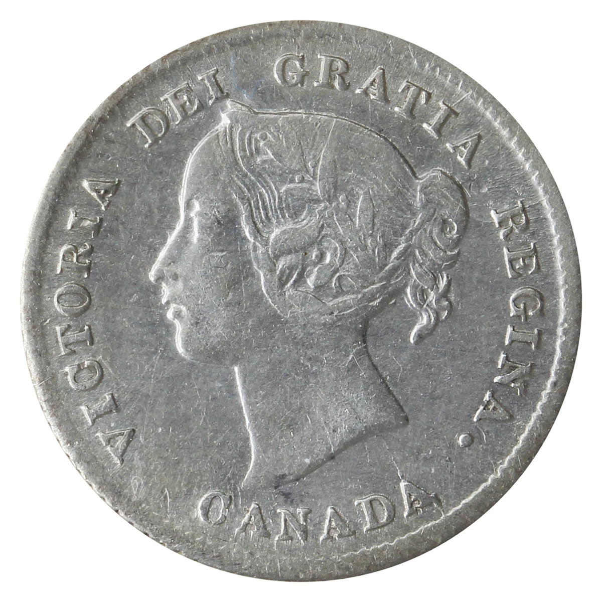 1874H Plain 4 Canada 5-cents ICCS Certified VF30
