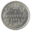 1874H Plain 4 Canada 5-cents ICCS Certified VF30
