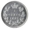 1885 Small 5 Canada 5-cents ICCS Certified EF45
