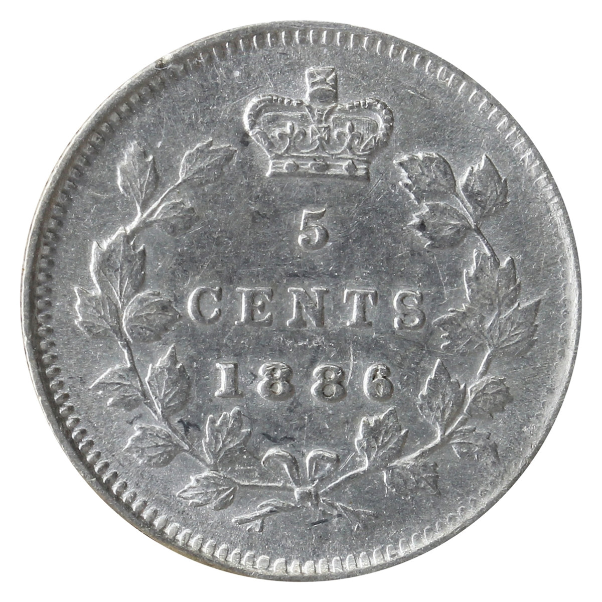 1886 Small 6 Canada 5-cents ICCS Certified EF40